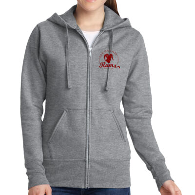Messiah Rams - Ladies Core Fleece Full Zip Hooded Sweatshirt Thumbnail
