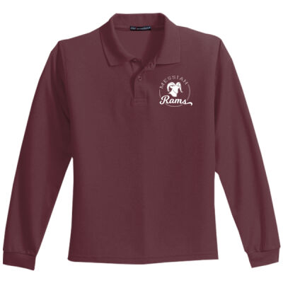 Messiah Rams - Youth Long Sleeve Silk Touch Polo Thumbnail