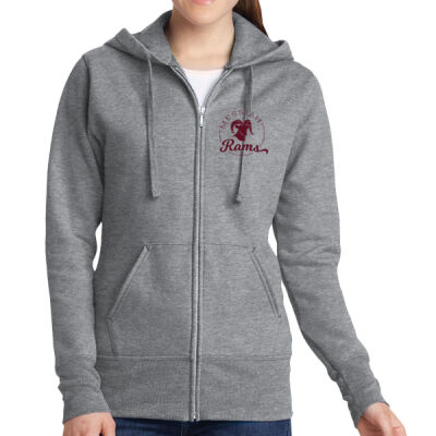 Messiah Rams - Ladies Core Fleece Full Zip Hooded Sweatshirt Thumbnail